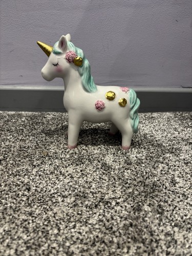 Lovely ceramic unicorn - ceramic,