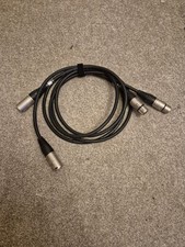 2 x 1m Van Damme Tour Grade XLR Cables /Neutrik Connectors 