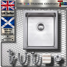 TORVA 38 x 43 x 23 cm Inset/Undermount Kitchen Sink, 1.5 mm Thickness Stainless