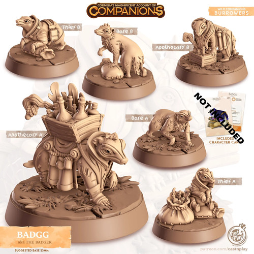 The badger companion miniature - badger,