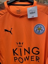 Leicester City 2017/18 Goalkeeper Away Shirt Orange Size XXL 2XL Puma VGC BNWT