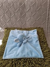 BNWOT SAINSBURYS TU BLUE ELEPHANT COMFORTER BLANKIE SOFT TOY PLUSH DOUDOU CUTE