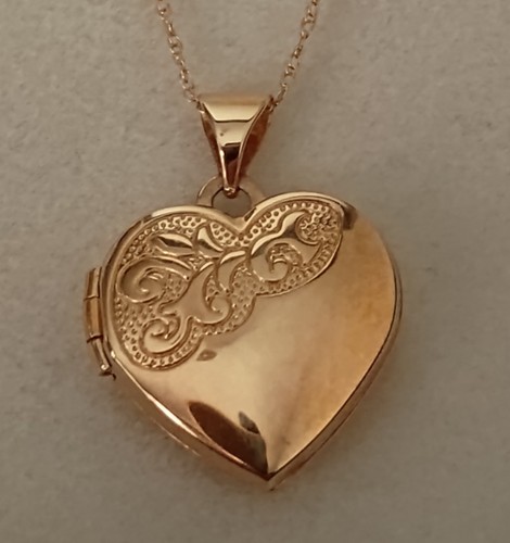 Solid 9ct gold heart - heart, photo