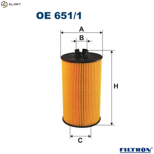 Oil filter 651 for - filter, 651/1