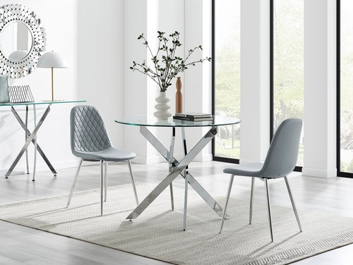 Novara 100cm round chrome - 100cm,