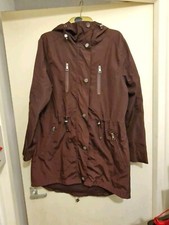 F&F (Tesco) Womens Burgundy Jacket Coat Size 12 Hood Adjustable Lined