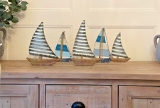 Bathroom Wall Art Sailing Boats Nautical Accessories Seaside Decoration