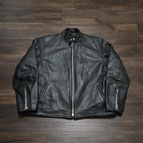 Xelement black leather - leather, jacket