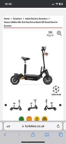 Chaos 1600gt scooter with seat - chaos,