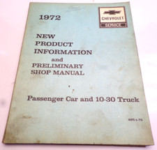 1972 CHEVROLET NEW PRODUCT