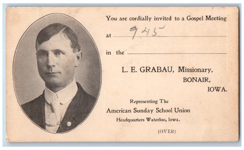 Bonair iowa postcard - l, e