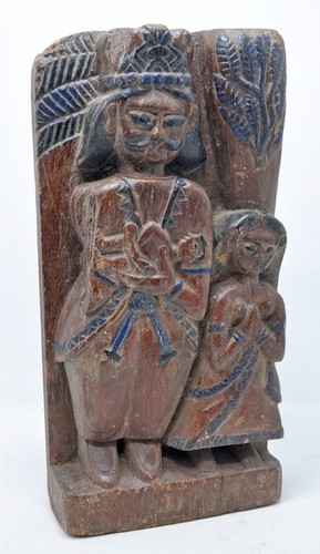 Antique wooden man woman - antique,