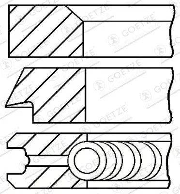 Piston ring set - , 08-439600-00