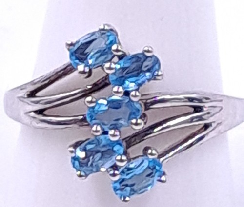 Ring sterling silver - sterling, blue