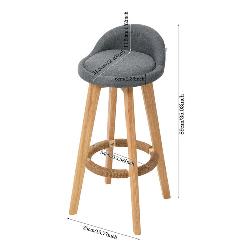 2pcs bar stools high counter - 2pcs,