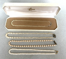 4 X VINTAGE FAUX PEARL