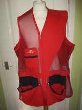 FITS A SIZE 3XL MENS LEFT HANDED RED SHOOTING VEST BY CASTELLANI