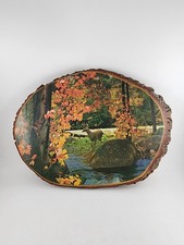 Rustic Tree Trunk Slice Deer