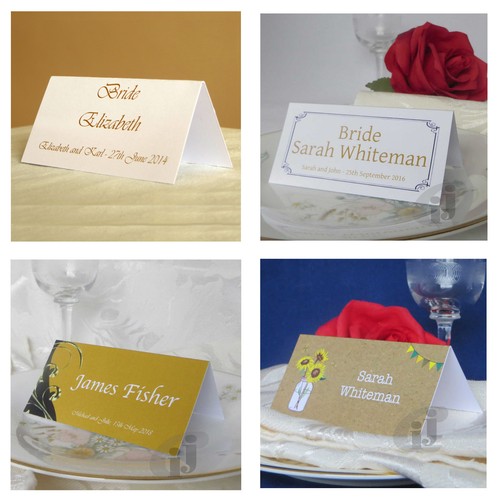 Personalised place cards table - cards,