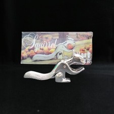 Vintage Chrome Plated Metal Squirrel Nutcracker