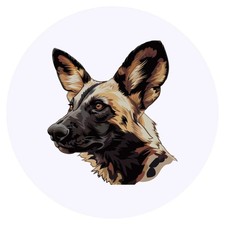 24 x 'African Wild Dog Side View' Stickers (SK00067493)