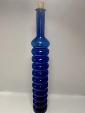 Vintage Glass Ribbed Cobalt