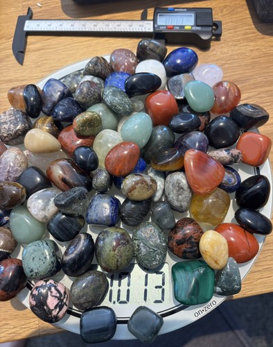 1kg mixed tumbled - stones, (10