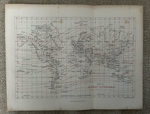 Antique print climate - antique, map
