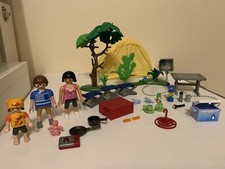 Playmobil Family Camping 5435 Set With Tent & Accessories Great Condition