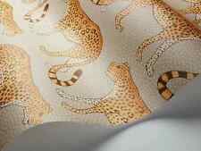 Cole & Son Leopard Walk Wallpaper 109/2010 Orange on Linen
