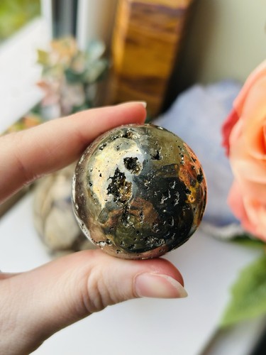 Pyrite sphere polished 4cm - sphere,
