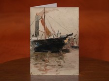 Harbor Scene, Isle of Wight - A5 Card, Blank Inside - Berthe Morisot