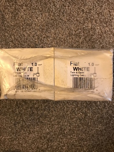 Flat white cable - white, 1