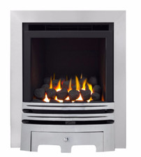 GAS FIRE SILVER SLIDE SIDE