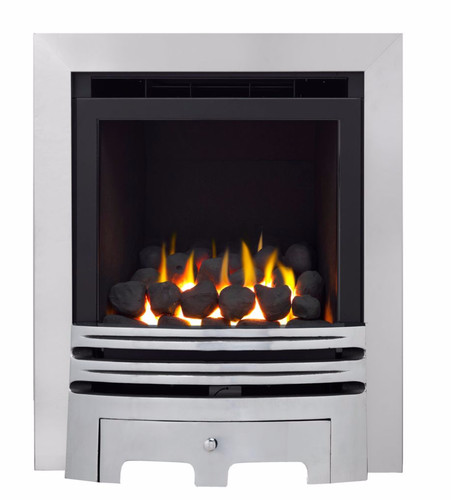 Gas fire silver slide - fire,