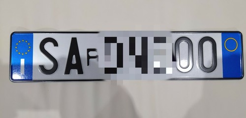 Replica italian car license - replica,