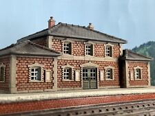 Z Gauge Model Railway Station Building Unpainted Resin Model Kit