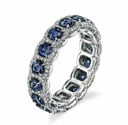 Silver blue round - silver,