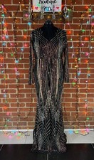Goddiva Plus Multi Sequin Maxi