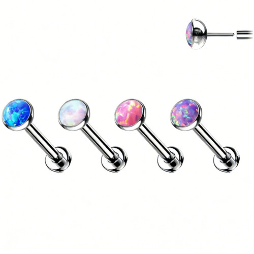 20g labret piercing opal 6mm - labret,