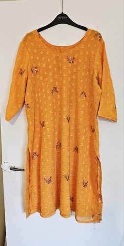 Bright orange indian kurta - bright,