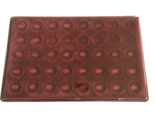Red coin tray - red, clear