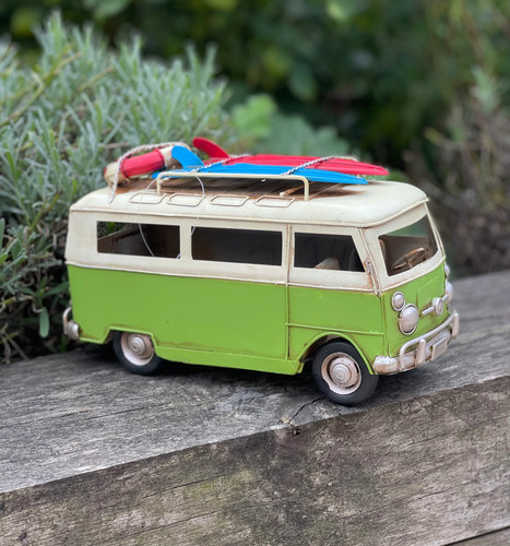 Rustic green classic camper - rustic, vw