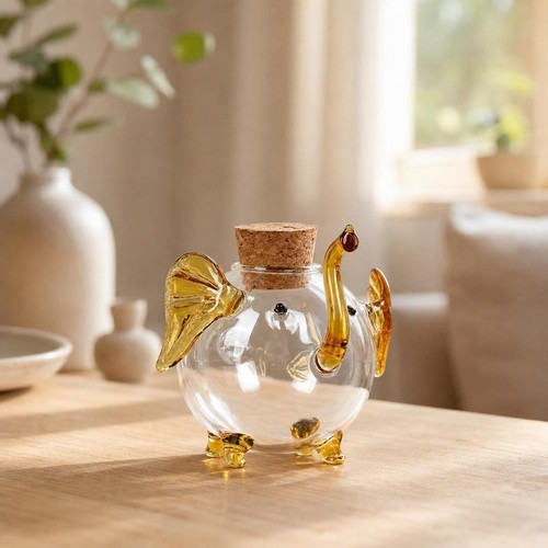 Clear glass money box - in, the