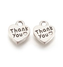 25 Silver Double Sided Heart