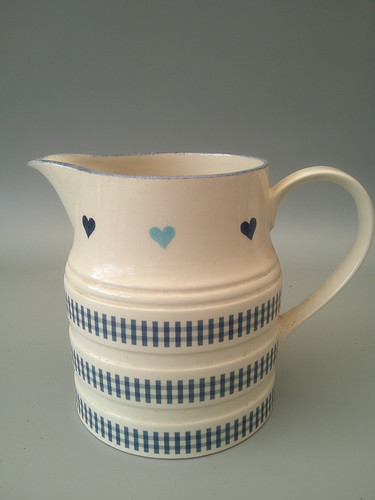 Heron cross pottery jug - cross,