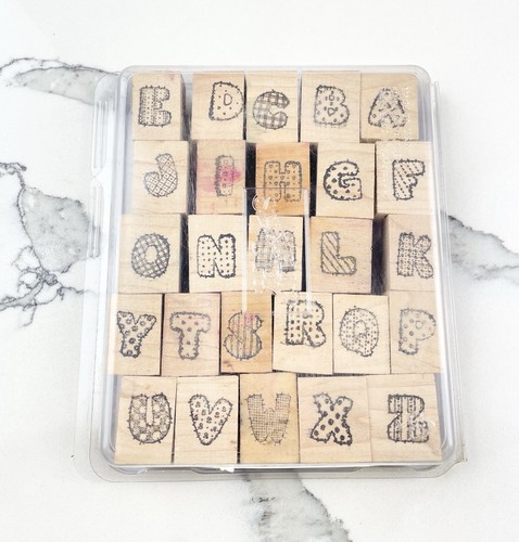 Stampin stitched alphabet - stampin,