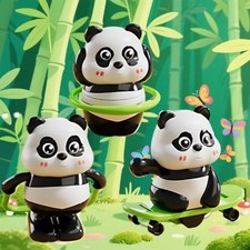 Plastic Wind Up Toy Jump Rope Action Mechanical Toy Funny Panda Toy  Children