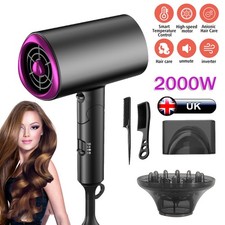 2000W Professional Style Hair Dryer Nozzle Concentrator Blower Pro Salon Heat UK