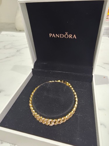 Pandora 14k gold plated pave - 14k,
